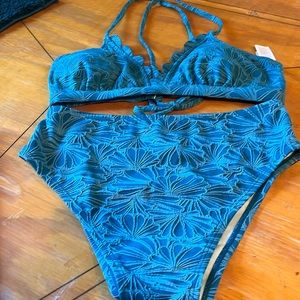 Cupshe Teal Green Bikini New
